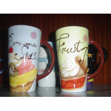 Ceramic Tall Mug Hand Painting